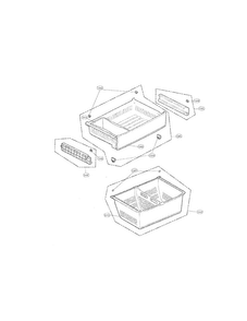 Freezer Parts Diagram and Parts List for LFX28968ST 00 LG Refrigerator
