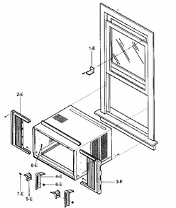 Installation Kit Assy Diagram and Parts List for 58075180501  Kenmore Air Conditioner