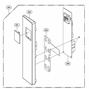 Control Panel Parts Diagram and Parts List for LMC0975SB CB1ELNA LG Wall Oven