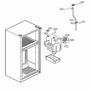 Ice Maker Parts Diagram and Parts List for 79379 AWB1SER LG Refrigerator