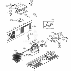 Machine Compartment Diagram and Parts List for LSXS26386D ASBCNA3 LG Refrigerator