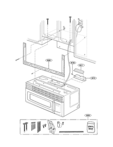 Installastion Parts Diagram and Parts List for LMV1650ST-01  LG Microwave