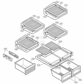 Refrigerator Parts Diagram and Parts List for 78503 AST1SER LG Refrigerator