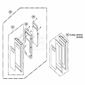 Part Location Diagram of EBR89657302 LG PCB ASSEMBLY