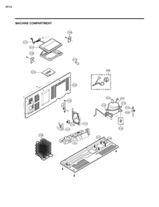 Machine Compartment Diagram and Parts List for GM-L267NSGL ASTCNA7 LG Refrigerator
