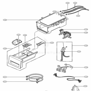 Dispenser Assembly Diagram and Parts List for WM3250HWA ABWEPUS LG Washer