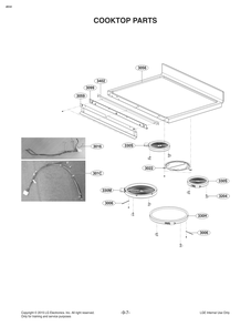 Cooktop Parts Diagram and Parts List for FD1773LS ASTLLGA LG Range