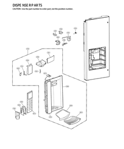 Dispenser Parts Diagram and Parts List for LFX25974SW 05 LG Refrigerator