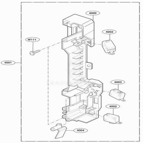 Latch Board Parts Diagram and Parts List for TMH14XLB ABKEEST LG Range