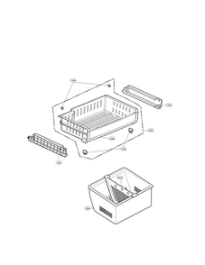 Freezer Parts Diagram and Parts List for LFX25974ST 00 LG Refrigerator