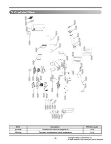 Diagram 1 Diagram and Parts List for LP0624WFR AT1AOSU LG Air Conditioner