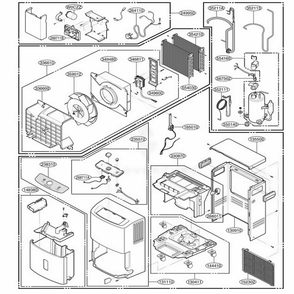 Main Diagram and Parts List for D40A AWYAFRD LG Air Conditioner