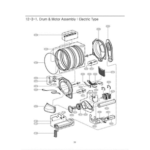 Section 2 Diagram and Parts List for DLE3777W ABWEEUS LG Dryer