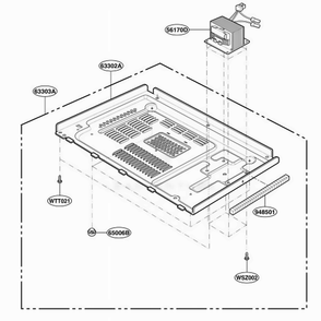 Base Plate Parts Diagram and Parts List for MA825B01 CB1EKMT LG Wall Oven