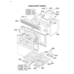 Section 6 Diagram and Parts List for MV-1310B BKEGSE LG Microwave Oven Combo