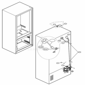 Valve And Water Tube Parts Diagram and Parts List for LFXS27566S ASTCNA1 LG Refrigerator