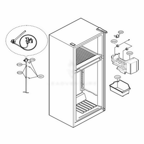 Icemaker Parts Diagram and Parts List for LTCS24223S ASTCNA8 LG Refrigerator