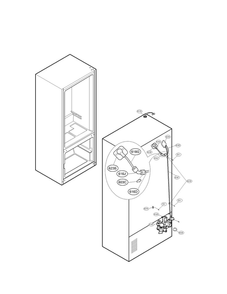 Valve And Water Tube Parts Diagram and Parts List for LMX25986SW 00 LG Refrigerator