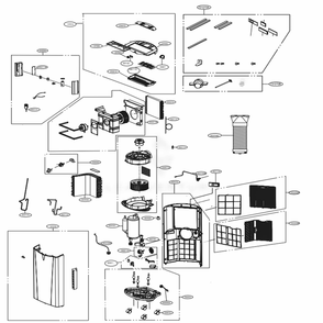 Main Diagram and Parts List for LP1414GXR AWYAOSH LG Air Conditioner