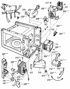 Switches And Microwave Diagram and Parts List for 7218902190  Kenmore Microwave