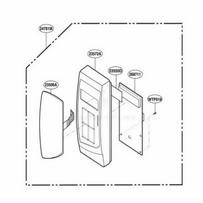 Part Location Diagram of 3572W0A201B LG Control Panel