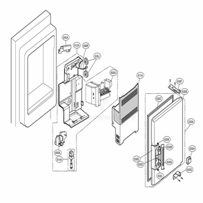 Ice Maker And Ice Bin Parts Diagram and Parts List for 72023 ASTCSE0 LG Refrigerator