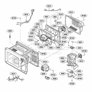Interior Parts Diagram and Parts List for MCDS ASBEBSH LG Range