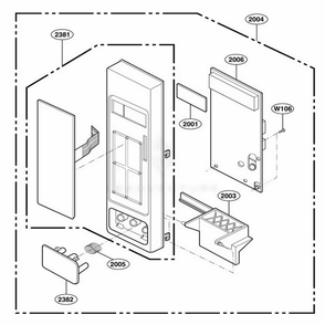 Controller Parts 1 Diagram and Parts List for 62464 CB6ESEA LG Wall Oven