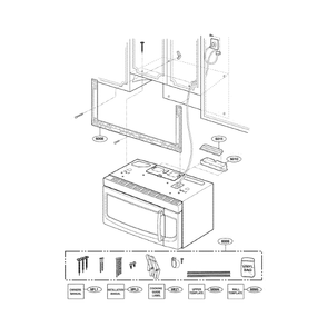 Installation Diagram and Parts List for LMV2053ST 00 LG Microwave
