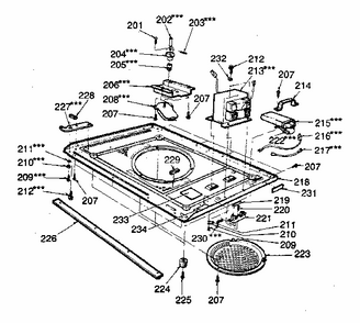 Base Plate Parts Diagram and Parts List for 7218876780  Kenmore Microwave