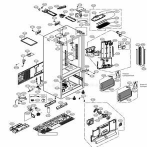 Case Parts Diagram and Parts List for LSFXC2476S ASTCNA2 LG Refrigerator