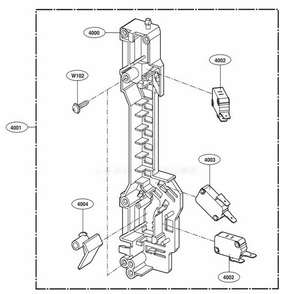 Latch Board Parts Diagram and Parts List for LMV1831ST CSBELGA LG Microwave Oven Combo