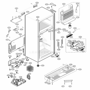 Case Parts Diagram and Parts List for 79432 ASWCSE0 LG Refrigerator