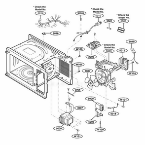 Interior Parts 1 Diagram and Parts List for 63293 CS6ESEA LG Range