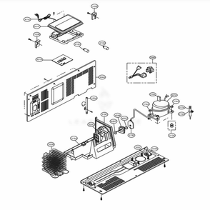 Machine Compartment Diagram and Parts List for LSXS26366S ASTCNA1 LG Refrigerator