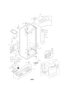 Case Parts Diagram and Parts List for LFC22770ST 00 LG Refrigerator
