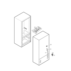 Ice Maker Diagram and Parts List for LFC25765SW 00 LG Refrigerator