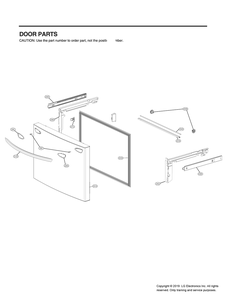 Door Parts 3 Diagram and Parts List for GR-X308MKYM ASBCNA2 LG Refrigerator