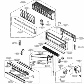 Indoor Unit Diagram and Parts List for LSN180HEV1 ANWBEUS LG Air Conditioner