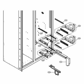 Refrigerator Rail Part 1 Diagram and Parts List for UPSXB2627S ASTCNA1 LG Refrigerator