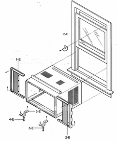 Installation Kit Assy Diagram and Parts List for 58076129300  Kenmore Air Conditioner