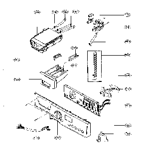 Control Panel Diagram and Parts List for WM3431H  LG Washer