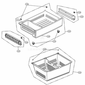Freezer Parts Diagram and Parts List for LFXS27566S ASTCNA1 LG Refrigerator