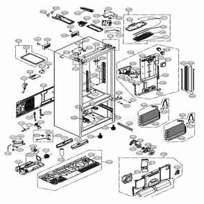 Case Parts Diagram and Parts List for LFX31995ST ASTCNA1 LG Refrigerator