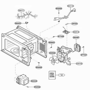 Part Location Diagram of 3828W5A1886 LG MANUAL,OWNERS