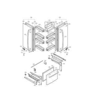 Door Diagram and Parts List for LFC21776ST 00 LG Refrigerator