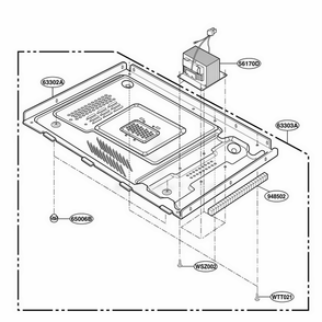 Base Plate Parts Diagram and Parts List for MA1420W01 CW1EGSE LG Range