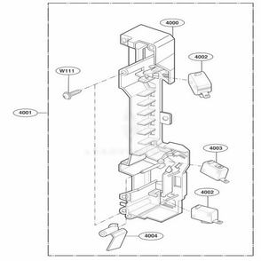 Latch Board Parts Diagram and Parts List for TMH14XLQ AWHEEST LG Range