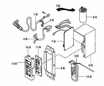 Control Box Diagram and Parts List for 58075051500  Kenmore Air Conditioner