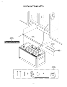 Installation Parts Diagram and Parts List for MVEL2033D CBDELGA LG Microwave